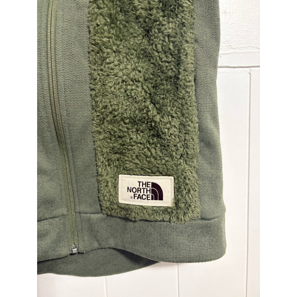 The North Face Women Furry Fleece VEST Green Jackets 2210 Sz Xs - Picture 3 of 7